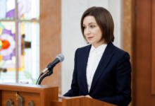 Președinta Republicii Moldova, Maia Sandu, la conferința de presă din 22 ianuarie