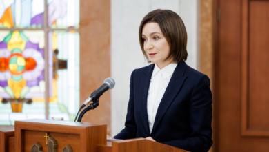 Președinta Republicii Moldova, Maia Sandu, la conferința de presă din 22 ianuarie