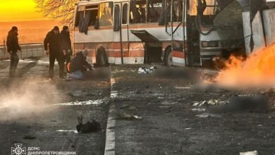 Autobuz cu mineri, lovit de dronă rusească în Dnipropetrovsk