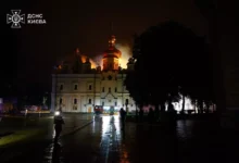 Лавра в дыму: массированный удар по Украине унёс жизни людей и повредил объект ЮНЕСКО / kyiv.dsns.gov.ua