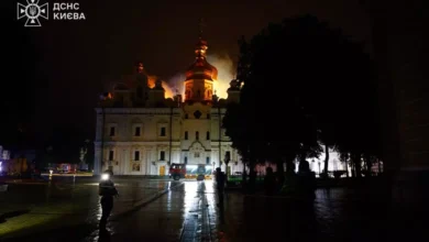 Лавра в дыму: массированный удар по Украине унёс жизни людей и повредил объект ЮНЕСКО / kyiv.dsns.gov.ua