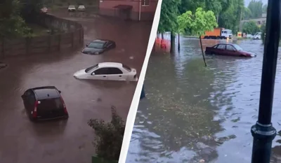 Ploaie torențială în Odesa: străzile au fost inundate, iar mașinile au fost luate de ape/thetruestory.news
