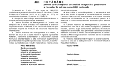 Moldova introduce un sistem unic de evaluare și monitorizare a riscurilor pentru securitatea națională / monitorul.gov.md