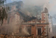 Российский беспилотник ударил по зданию Национальной академии наук Украины в Киеве/euronews