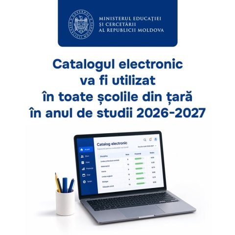 Jurnalul electronic va fi introdus în toate școlile din Moldova în anul de studii 2026–2027 / mec.gov.md