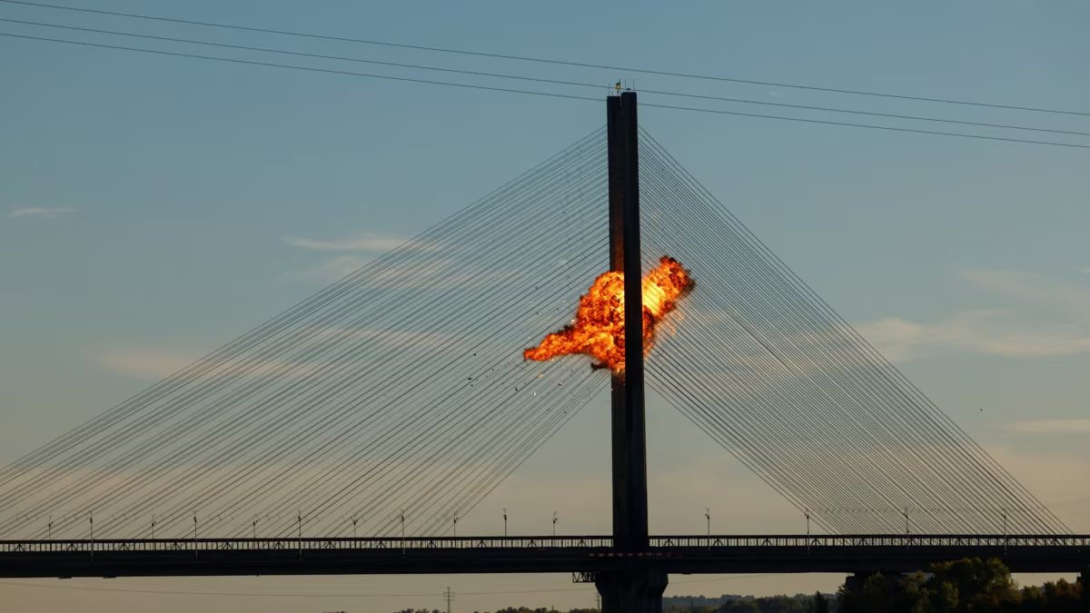 Atacurile asupra podurilor din Kiev au perturbat traficul peste Nipru: capitala se confruntă cu blocaje majore / social media