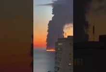 В Черном море после атаки дронов на танкер у Сочи образовалось нефтяное пятно площадью 25 квадратных километров/Meduza